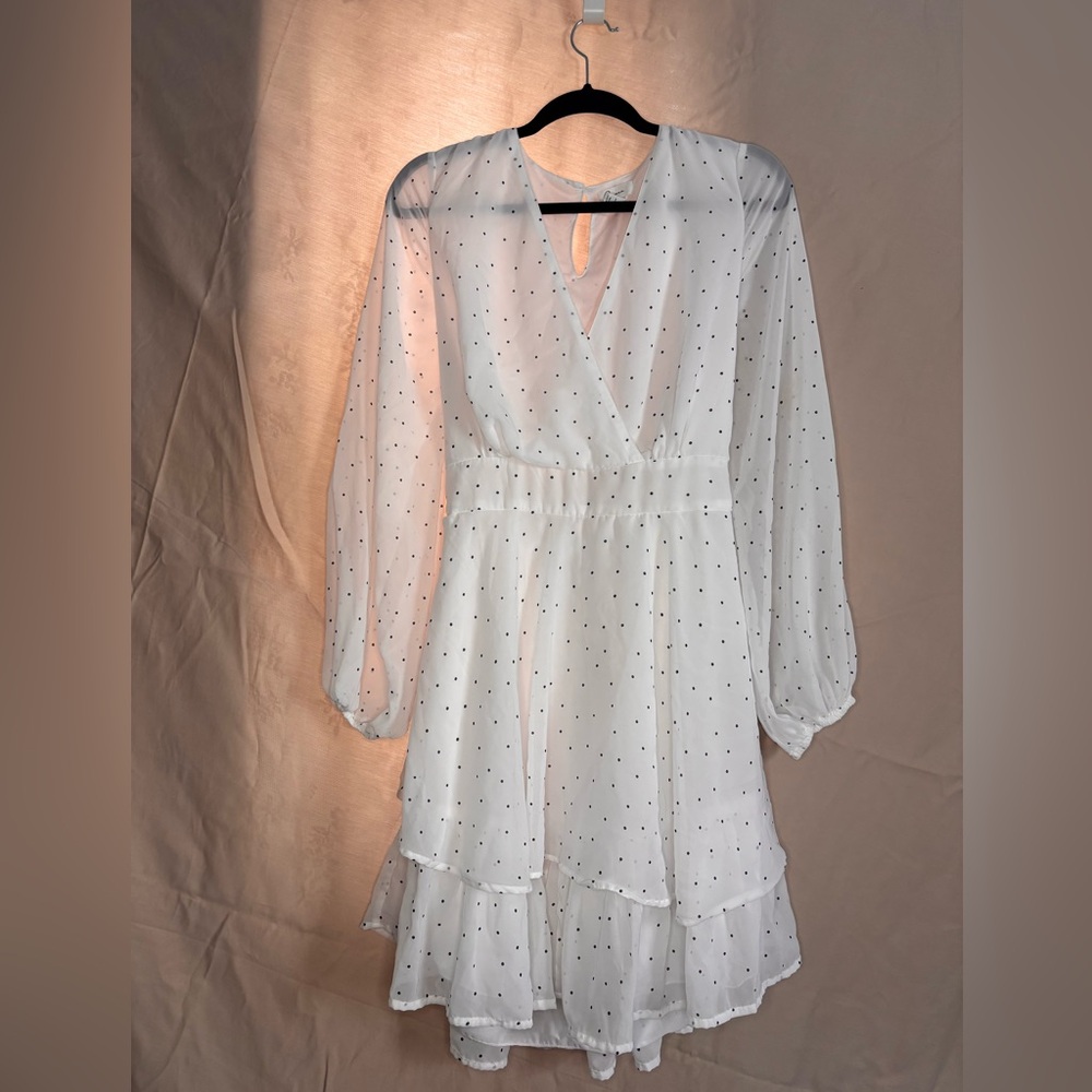 White Polka Dot Dress